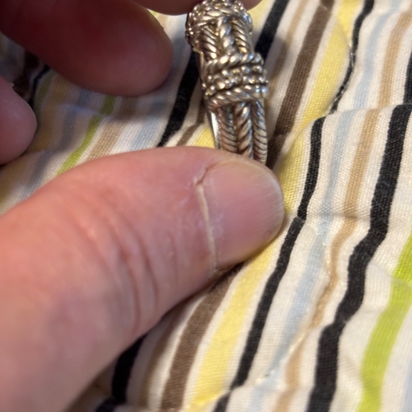 Judith Ripka Sterling Silver & Cubic Zirconia Braided Band Ring Size 6 - Picture 3 of 5